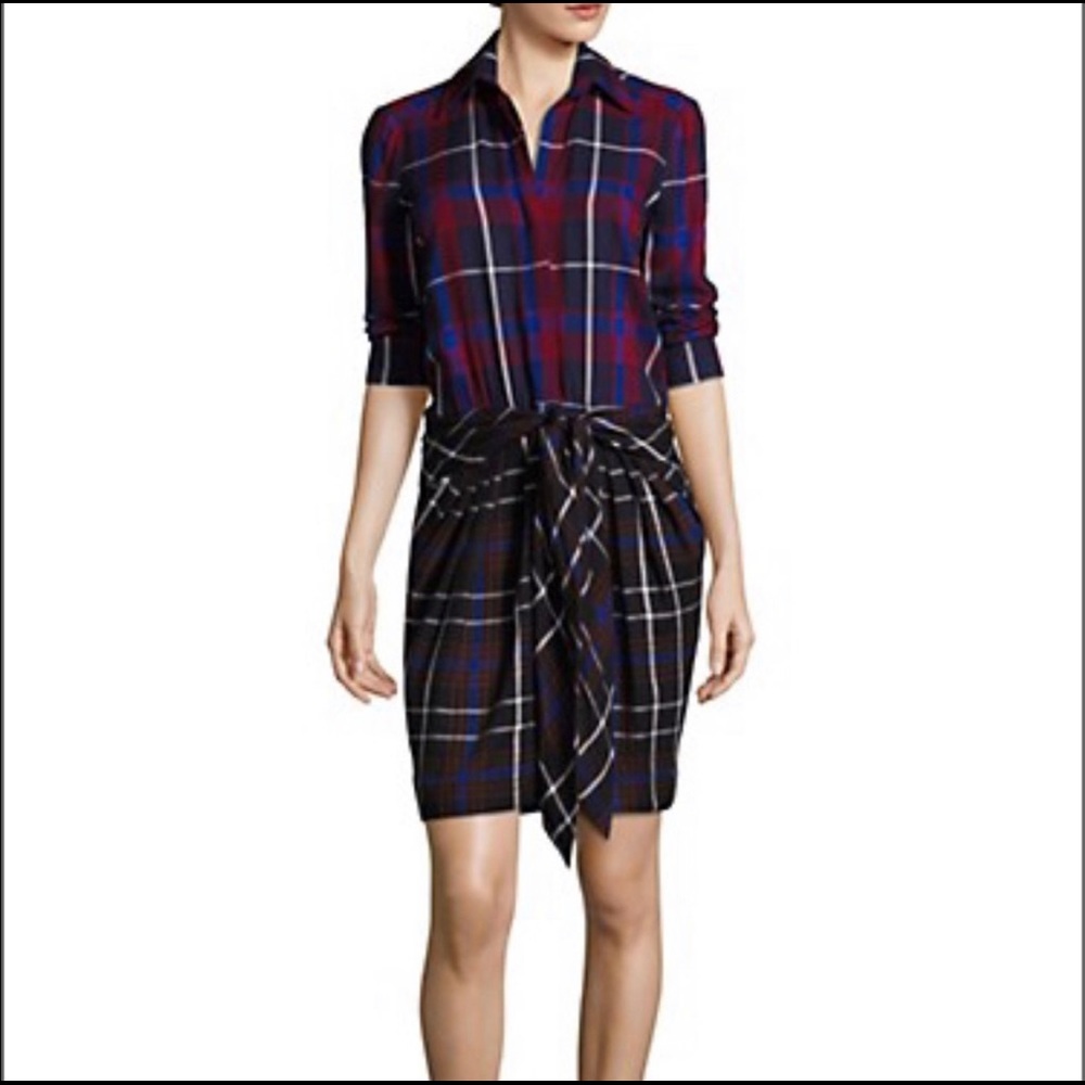 l'agence kylee plaid shirtdress